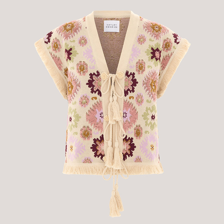 Soraya Waistcoat Ecru
