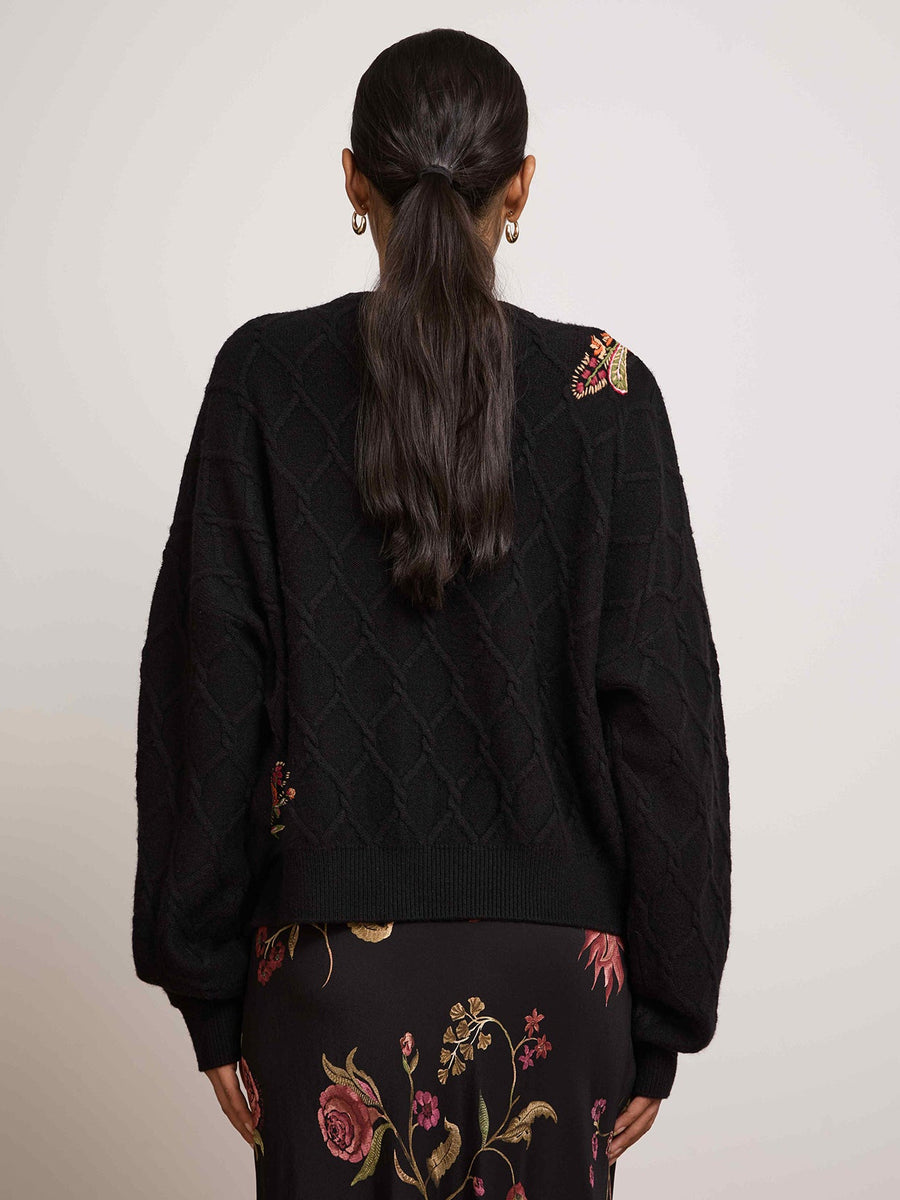 Talitha Embroidered Jumper Black