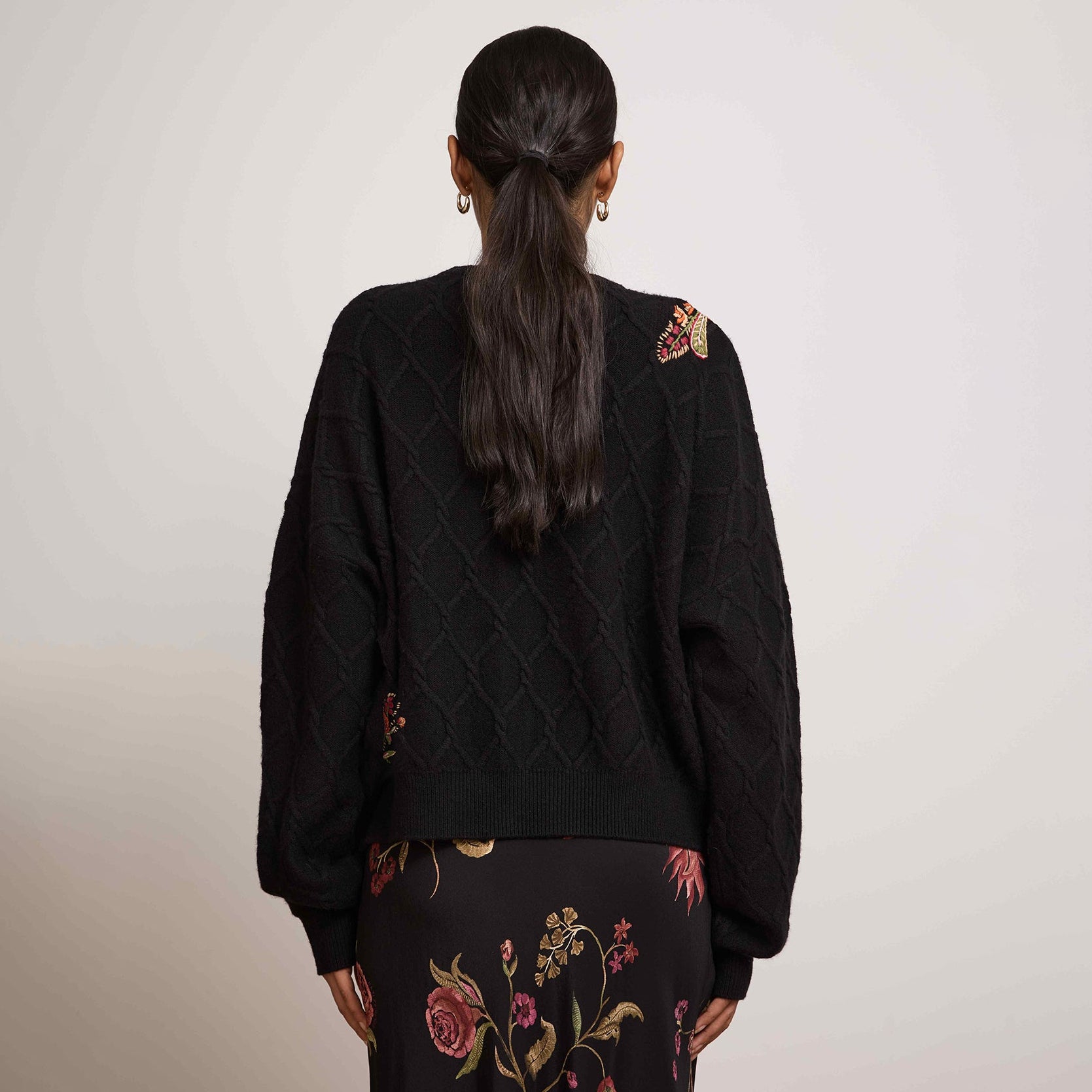 Talitha Embroidered Jumper Black