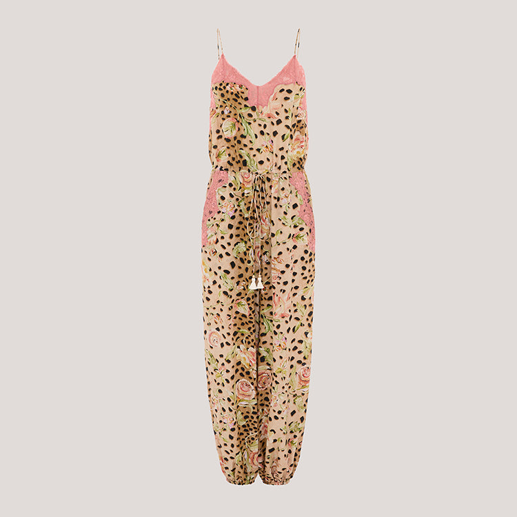 Talitha Leo Silk Jumpsuit Multi
