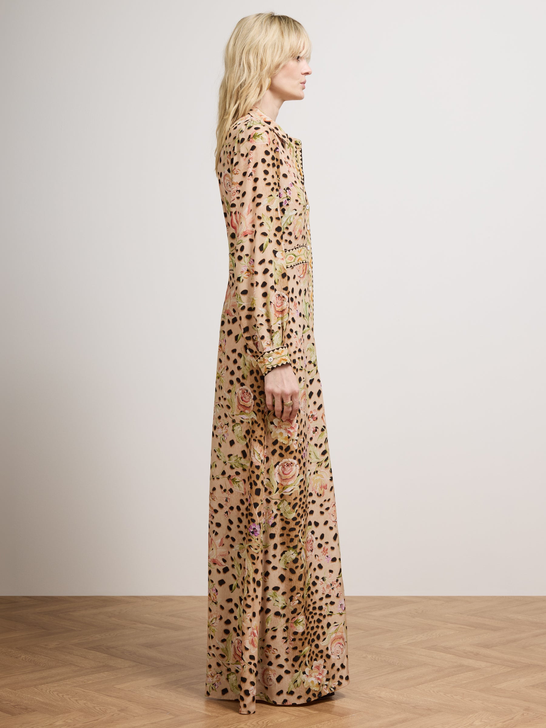 Talitha Leo Silk Shirt Dress Multi