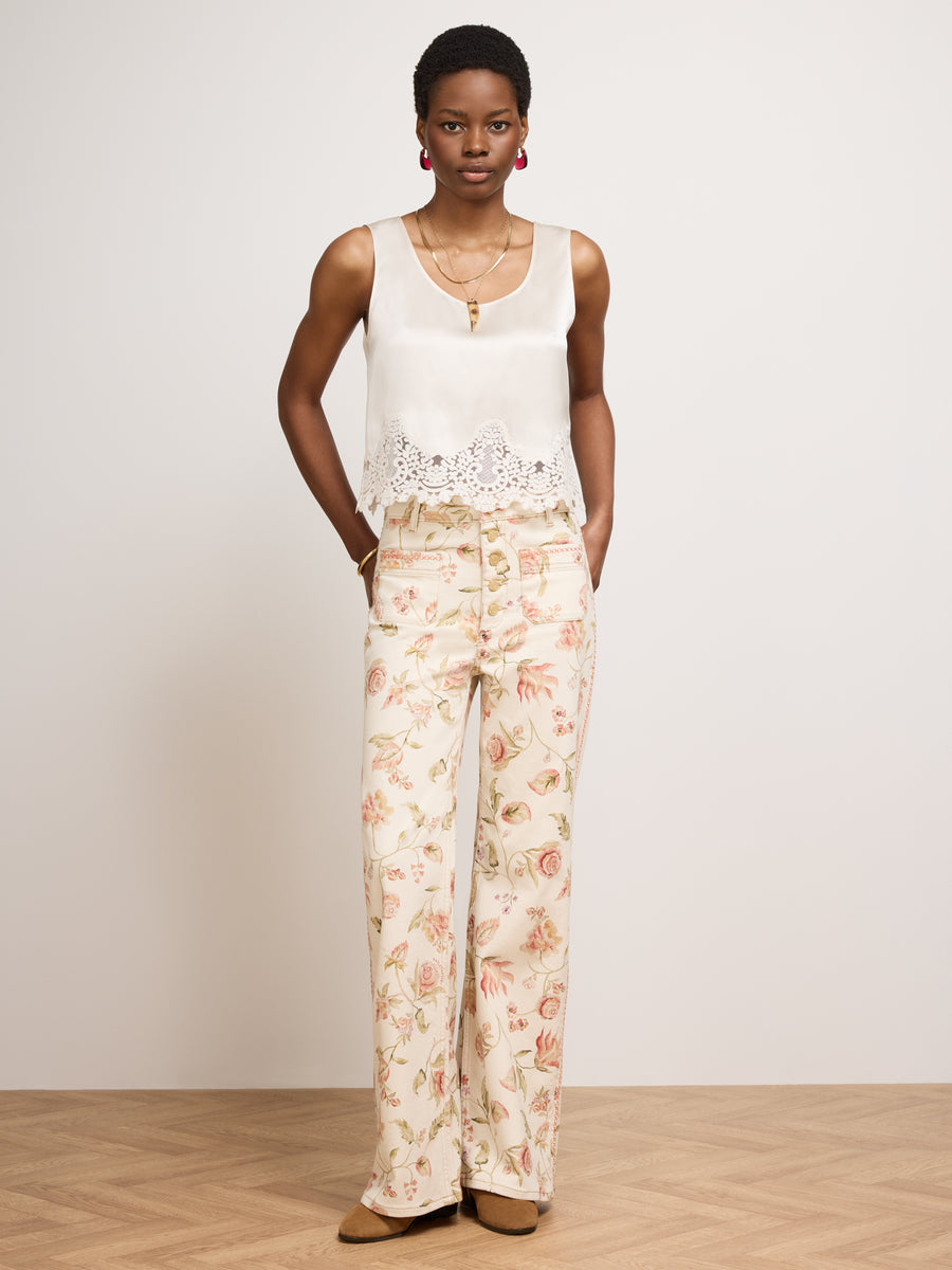 Talitha Flare Jeans Ecru