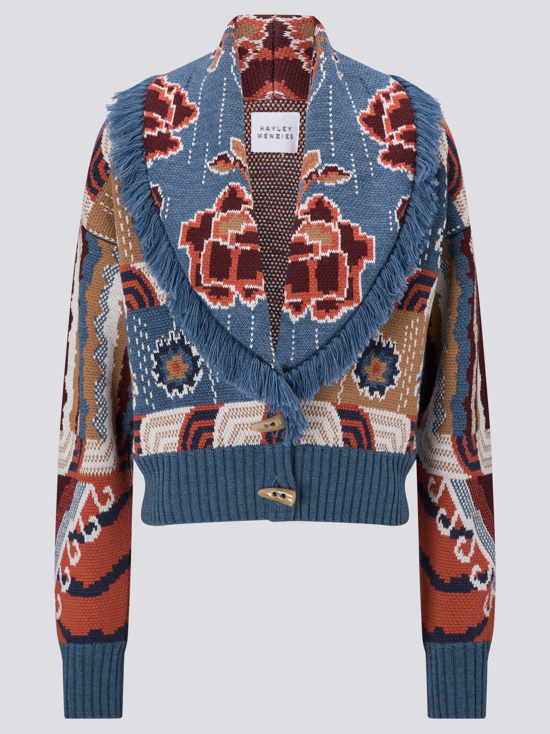 Tibetan Tiger Merino Bomber Blue