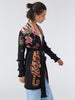 Tibetan Tiger Cotton Jacquard Cardigan Black