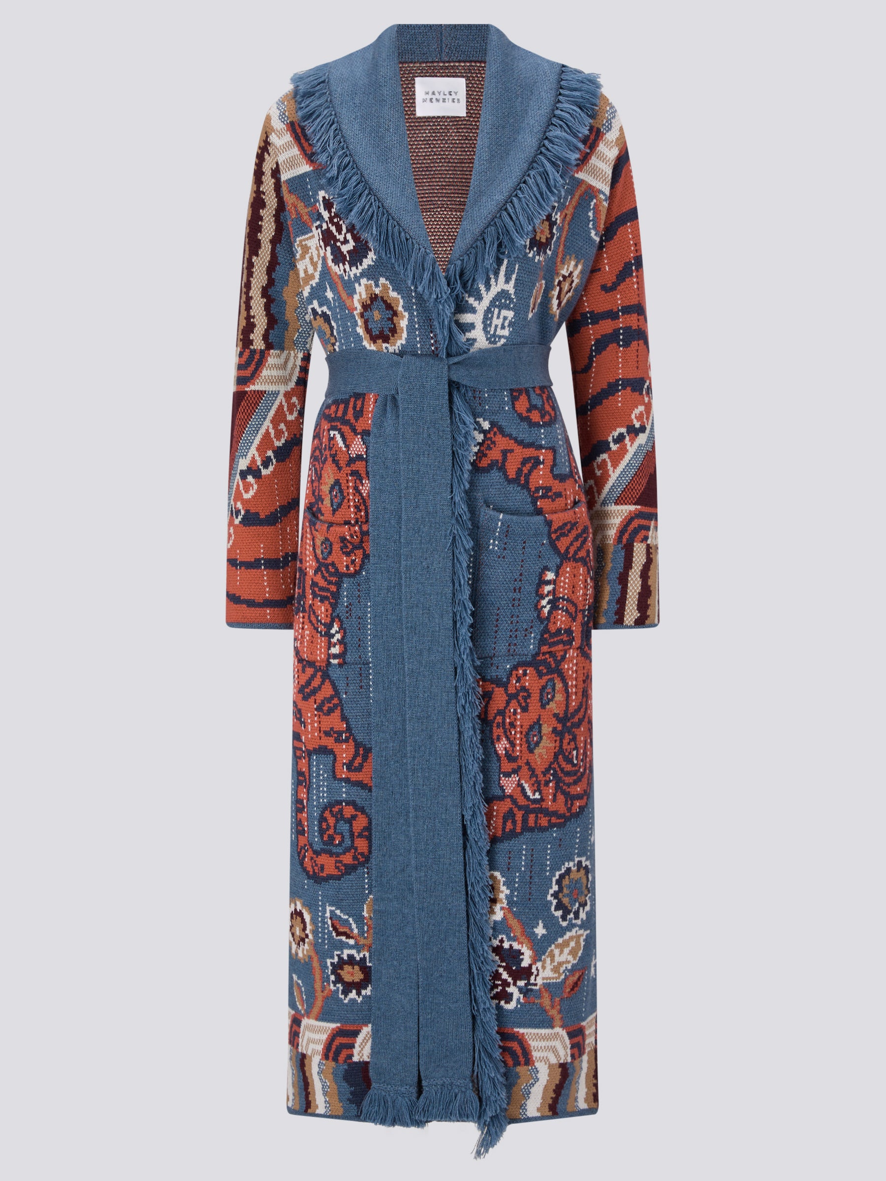 Tibetan Tiger Merino Coat Blue