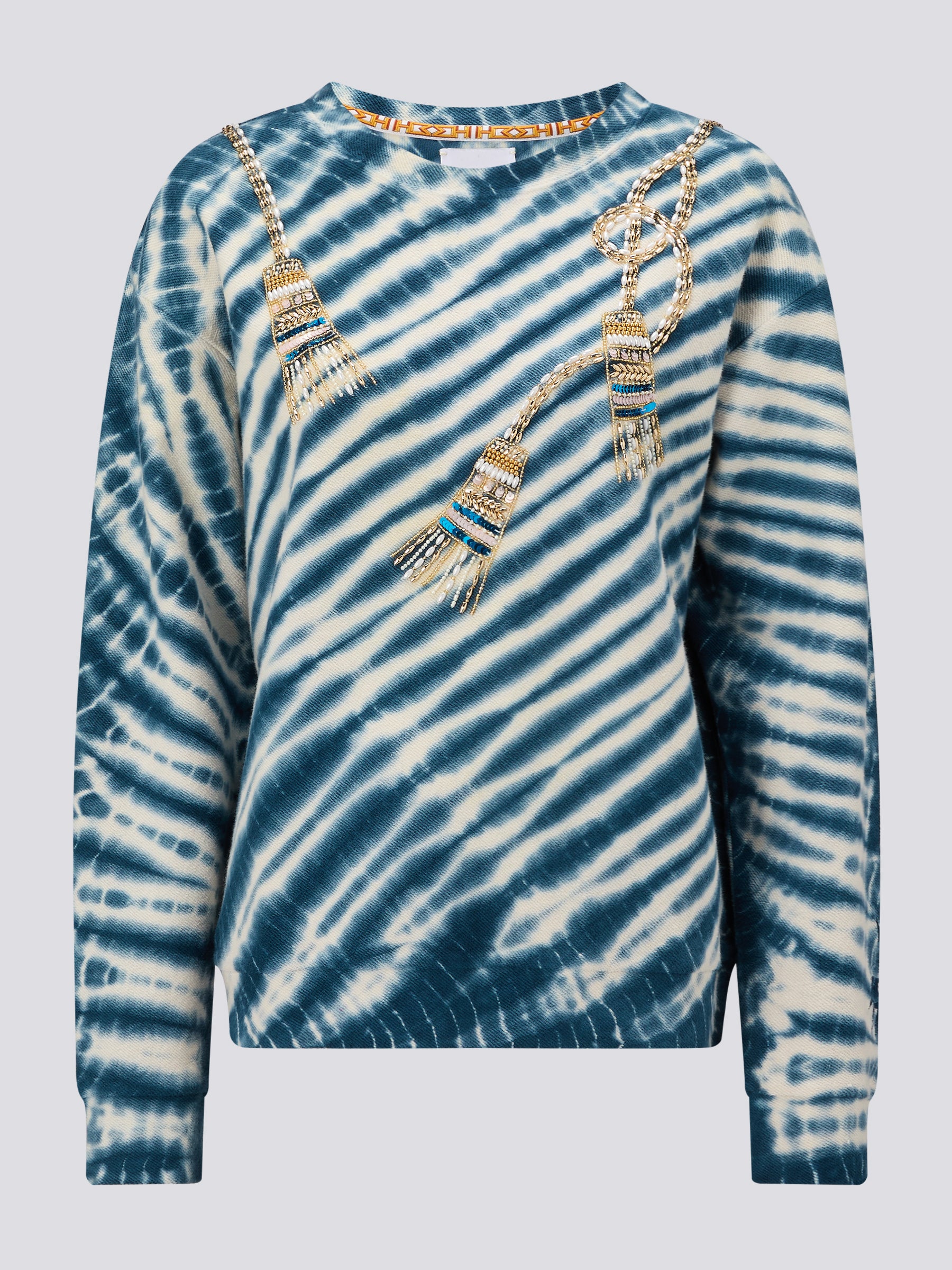 Janis Embellished Sweatshirt Blue