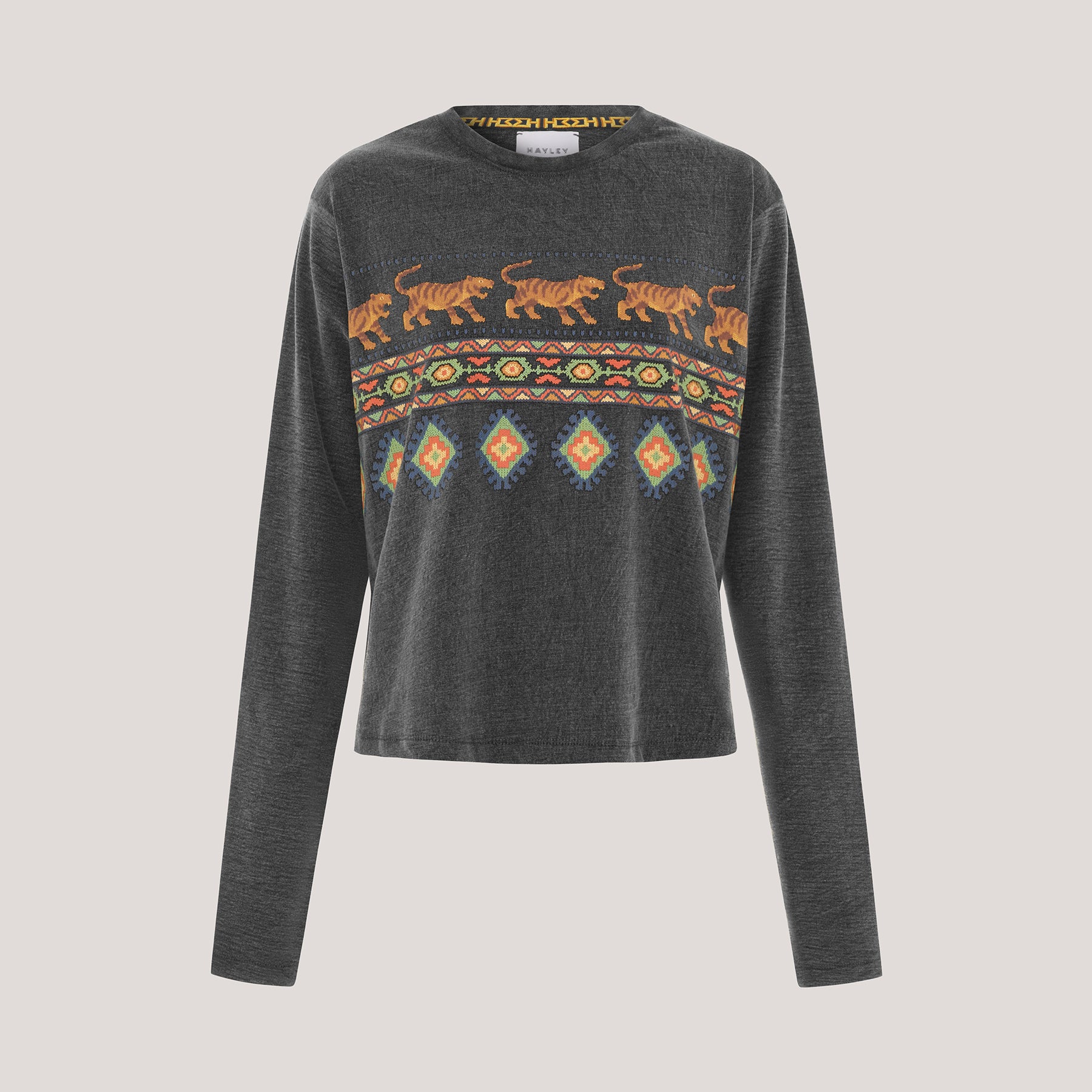 Tiger Loom Long Sleeve Tee Grey