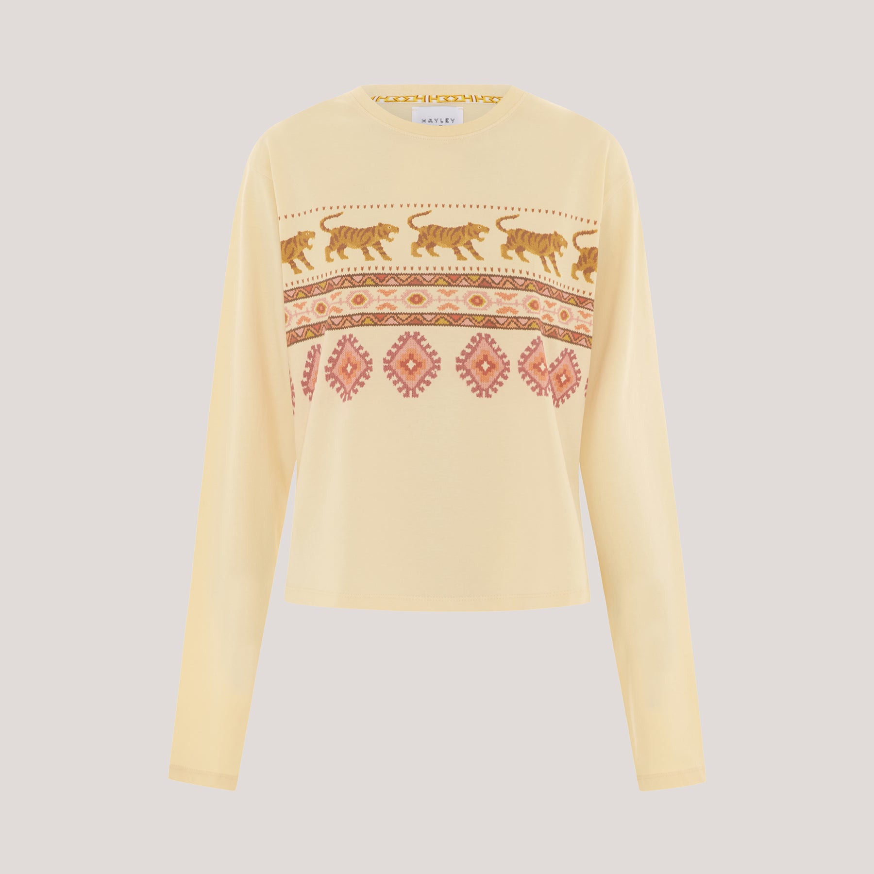 Tiger Loom Long Sleeve Tee Cream