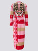 Tiger Stripe Cotton Jacquard Duster Pink