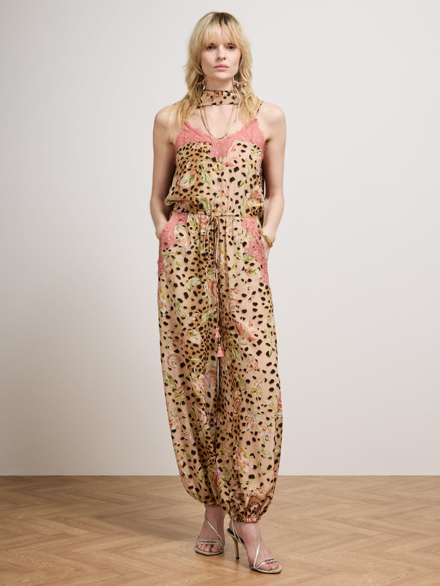Talitha Leo Silk Jumpsuit Multi