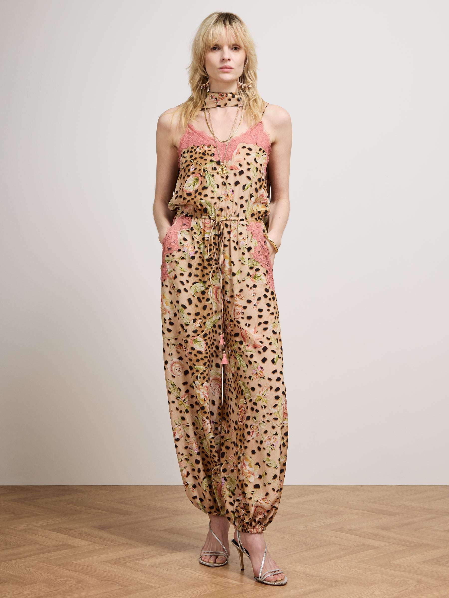 Talitha Leo Silk Jumpsuit Multi