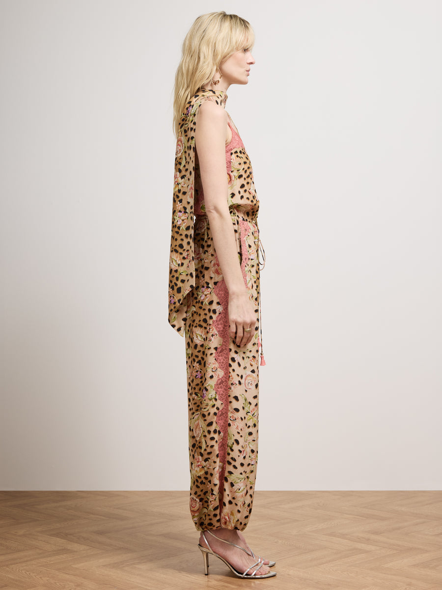 Talitha Leo Silk Jumpsuit Multi