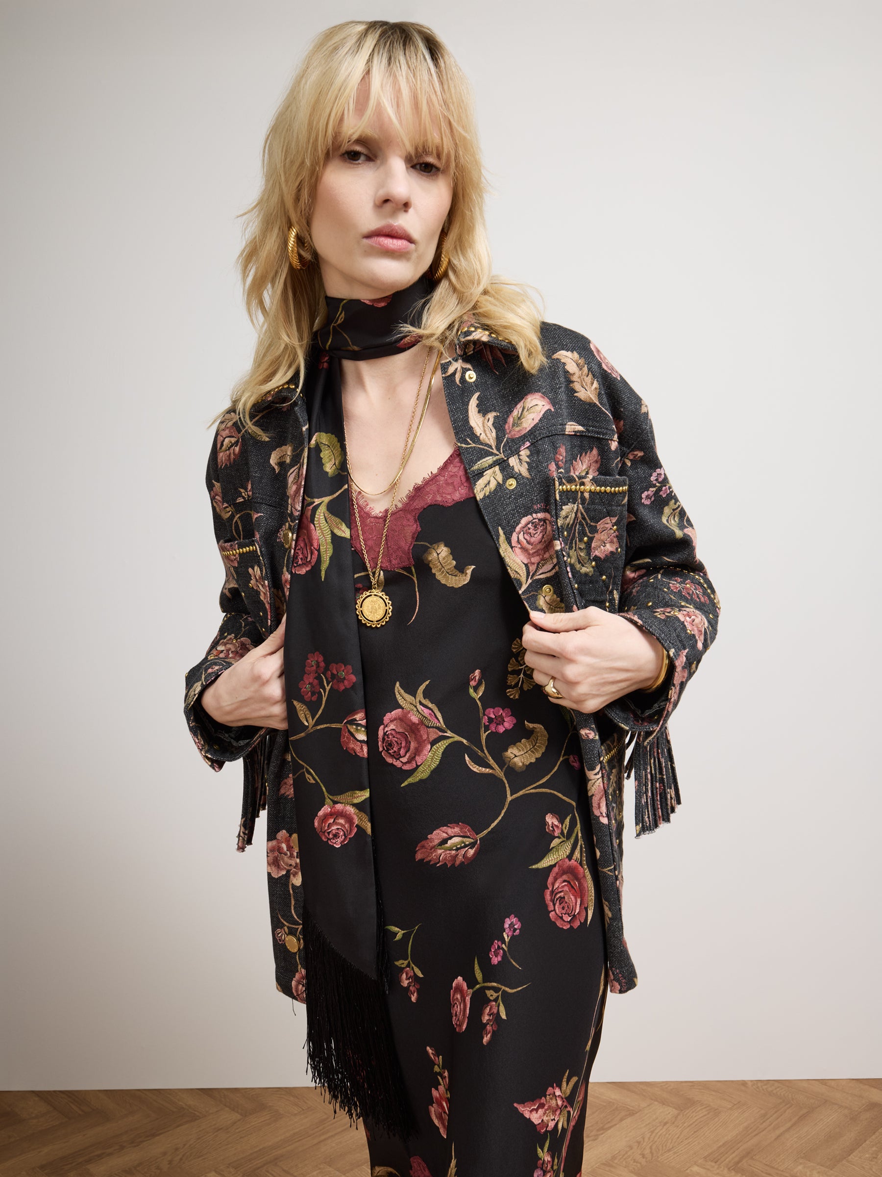 Talitha Silk Slip Dress Black
