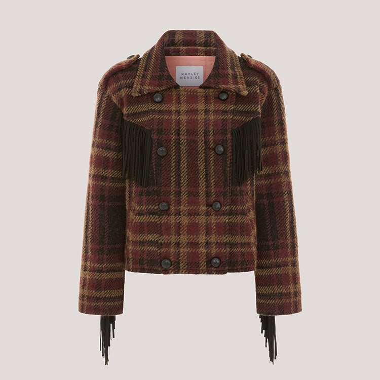 Oscar Check Jacket Brown