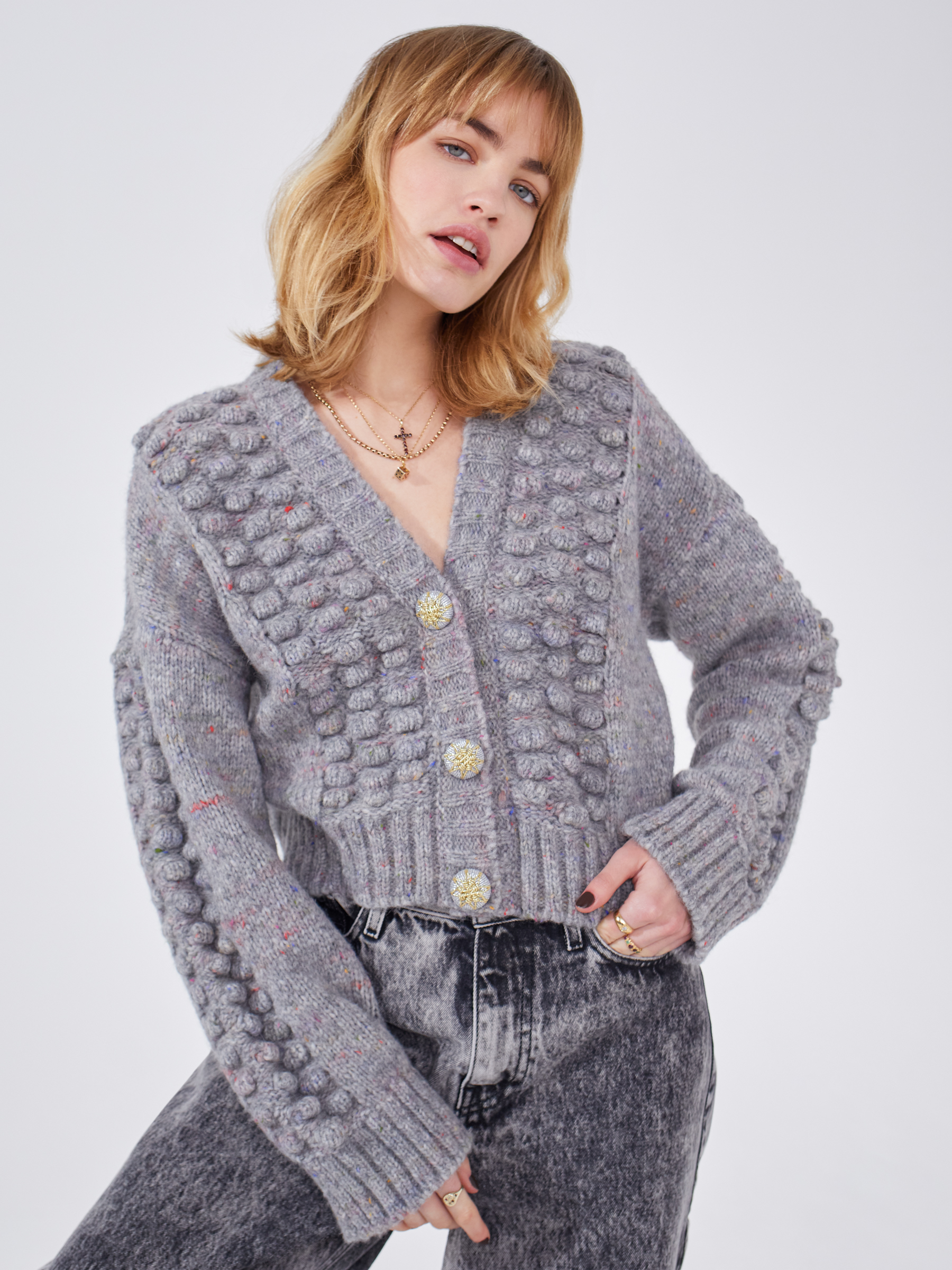 新品⭐︎ myday Corduroy Cardigan Natural ThunderCloudsBobbleCardiganGRE