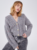 Thunder Clouds Alpaca Bobble Cardigan Grey