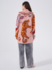 Tibetan Tiger Merino Jacquard Short Cardigan Pink