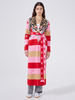 Tiger Stripe Cotton Jacquard Duster Pink