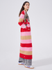 Tiger Stripe Cotton Jacquard Duster Pink