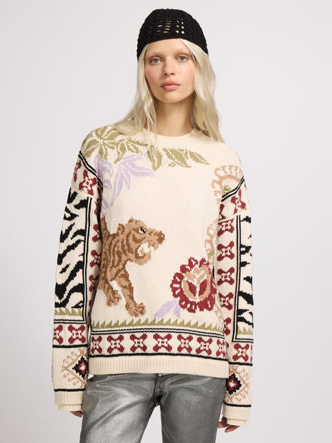 Tiger Loom Jumper Cream