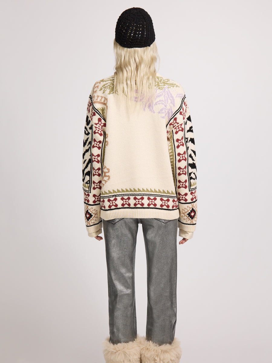 Tiger Loom Jumper Cream