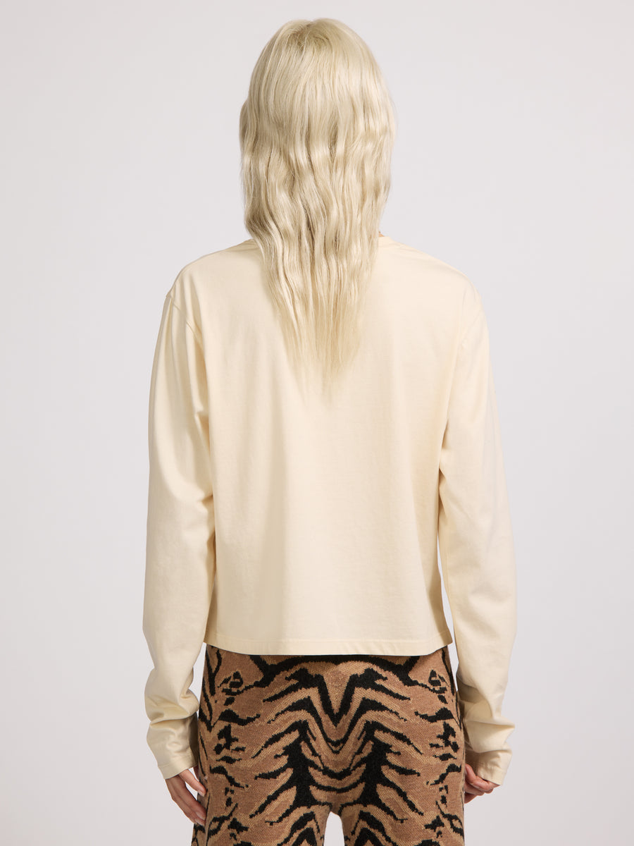 Tiger Loom Long Sleeve Tee Cream