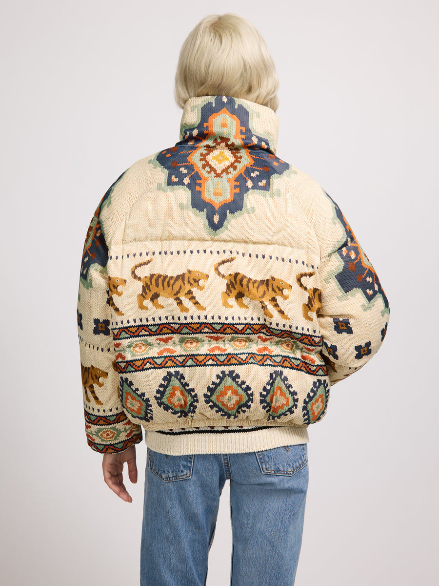 Tiger Loom Puffer Cream