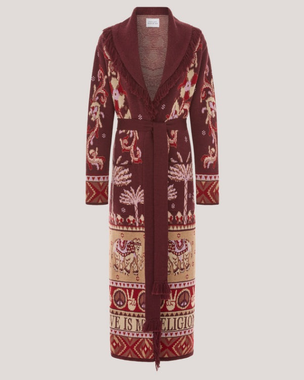 Nandita Merino Coat Burgundy