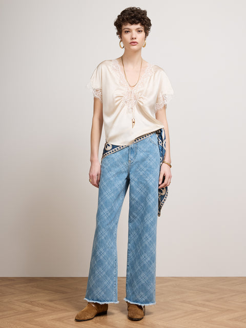 Viv Wide Leg Jeans Blue
