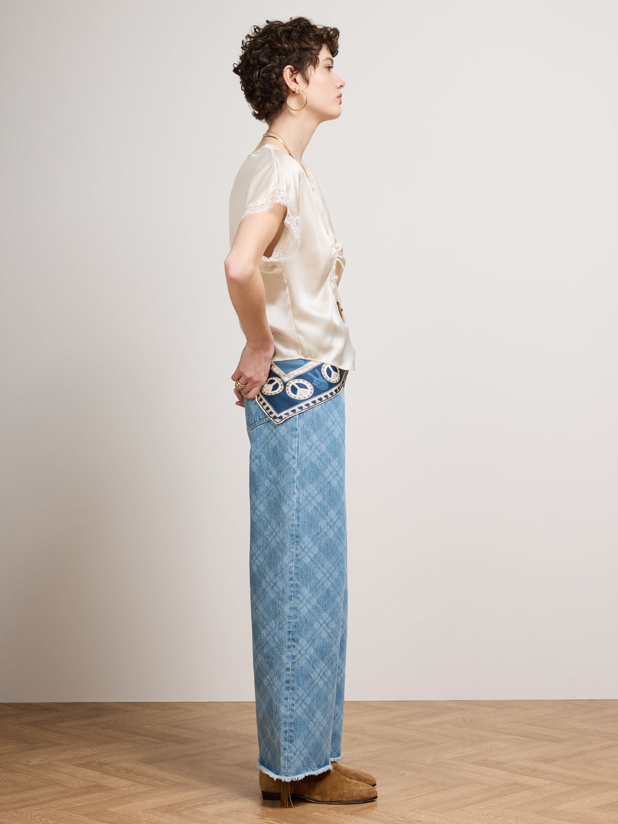 Viv Wide Leg Jeans Blue
