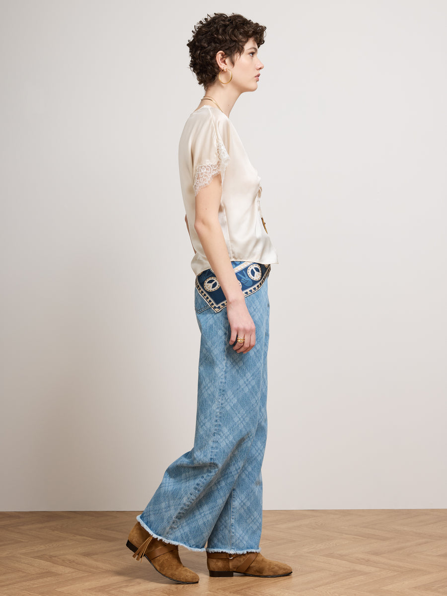 Viv Wide Leg Jeans Blue