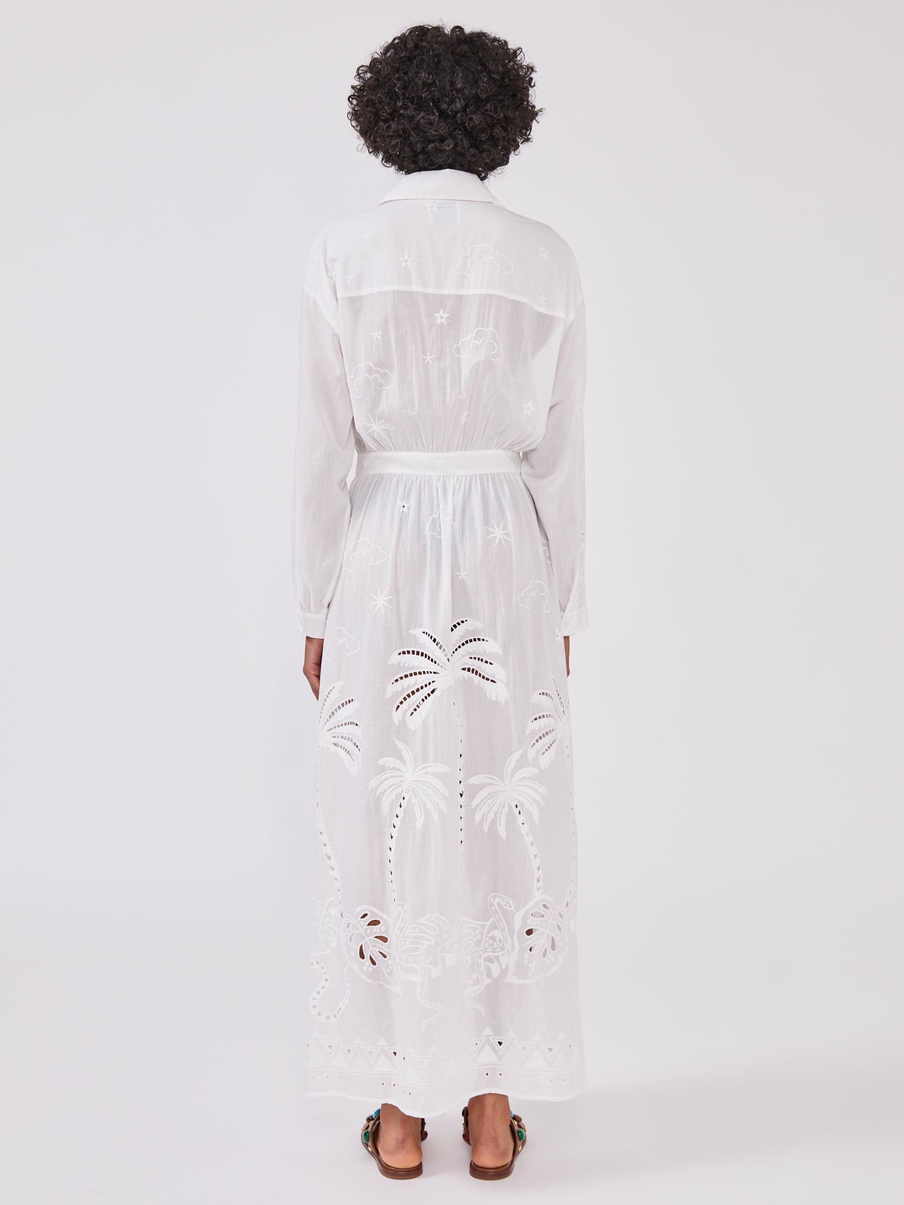 Eden Palm Dress White