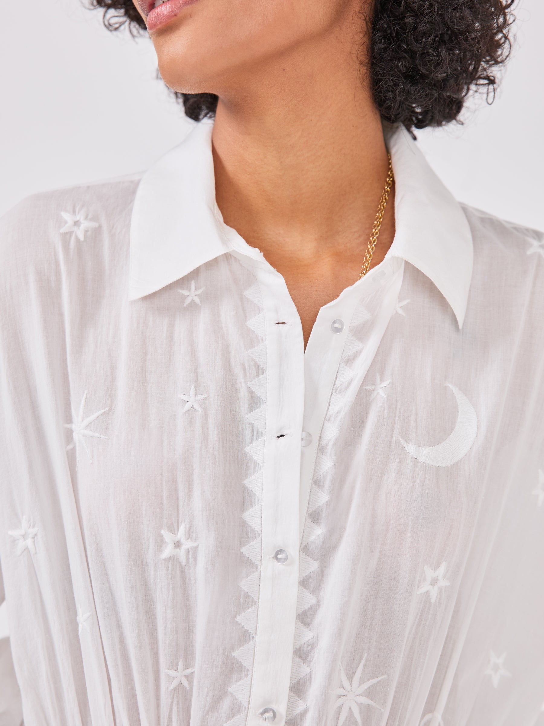 Eden Palm Dress White