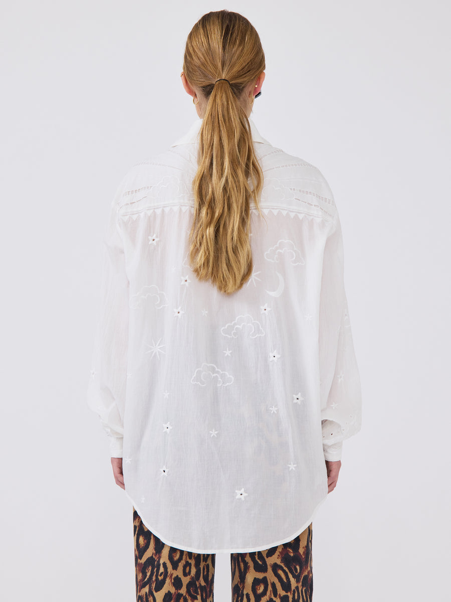 Eden Palm Shirt White