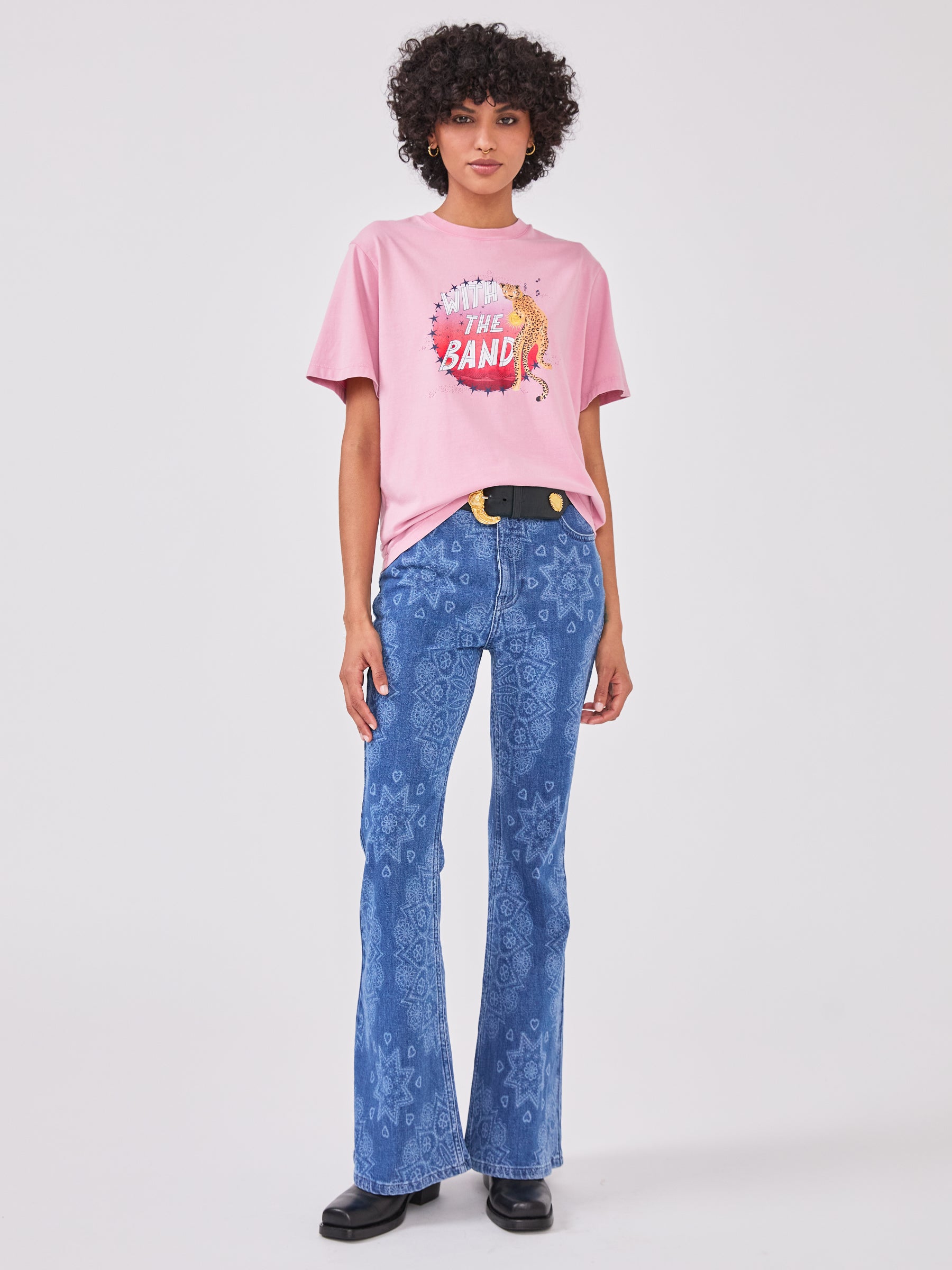 With the Band T Shirt Pink