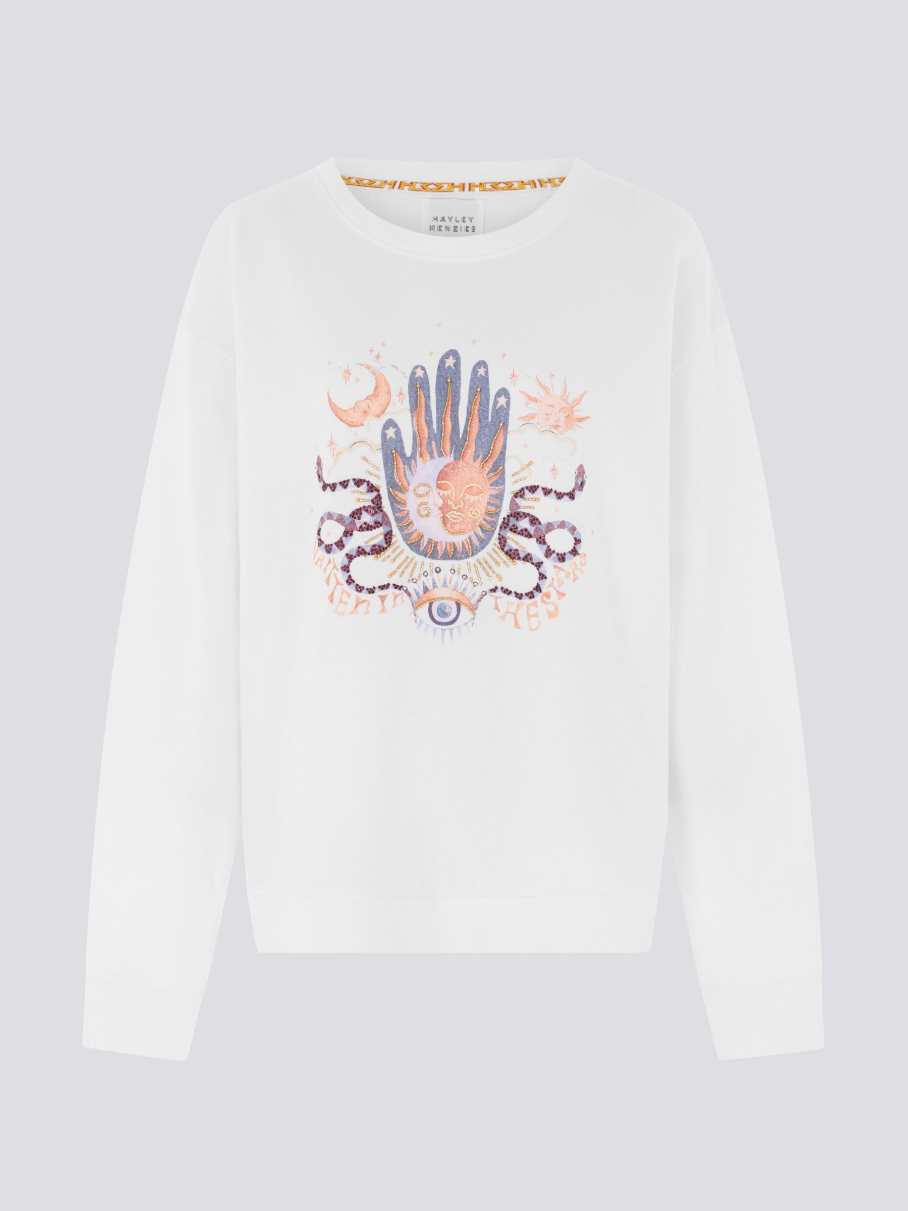 Written In The Stars Embellished Sweatshirt White