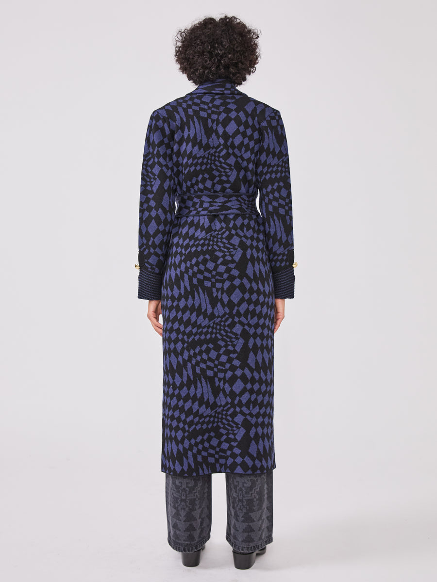 Hari Merino Coat Blue