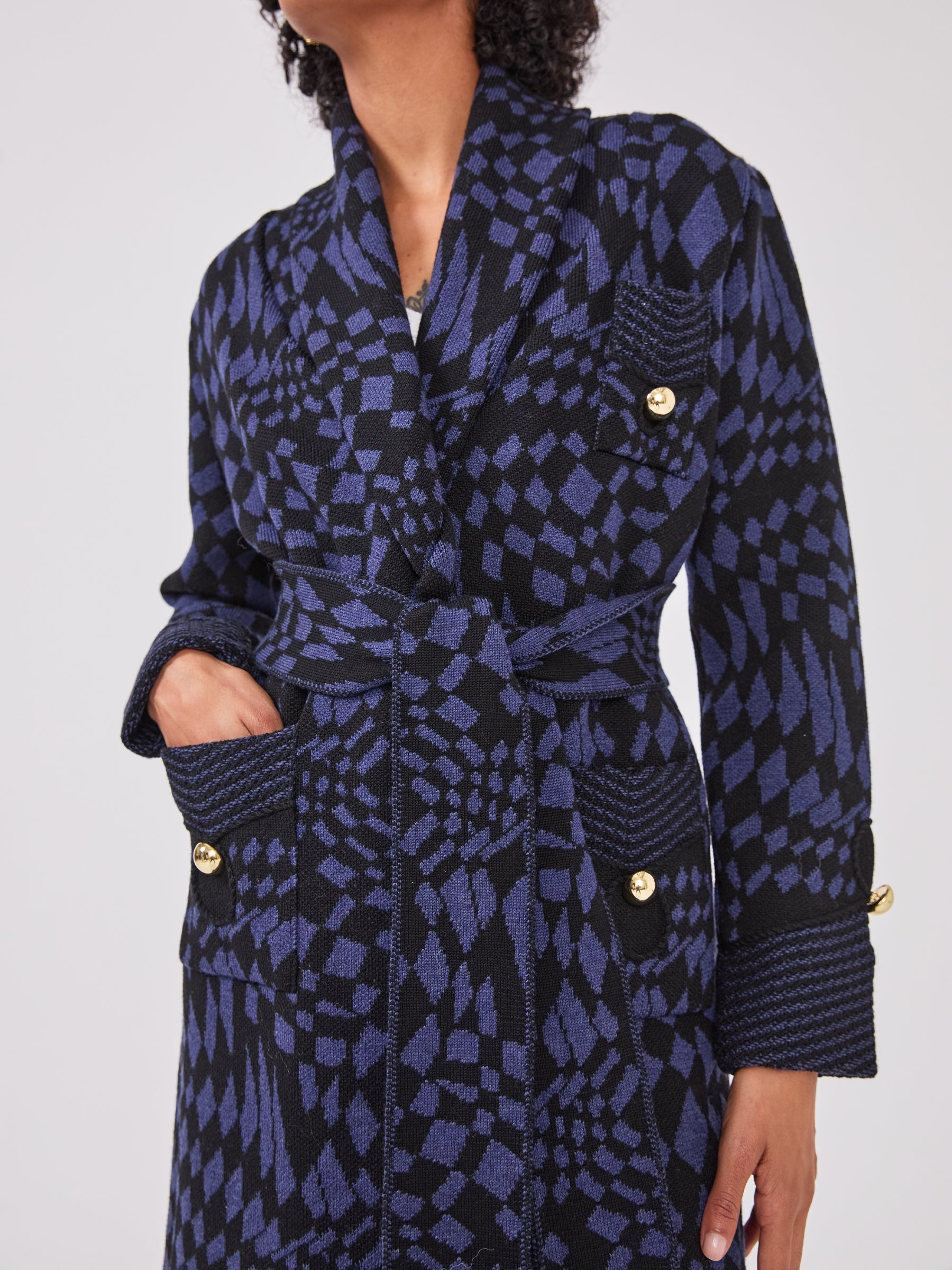 Hari Merino Coat Blue