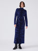 Debbie Silk Blend Knitted Dress Blue