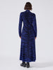 Debbie Silk Blend Knitted Dress Blue