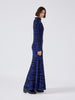 Debbie Silk Blend Knitted Dress Blue