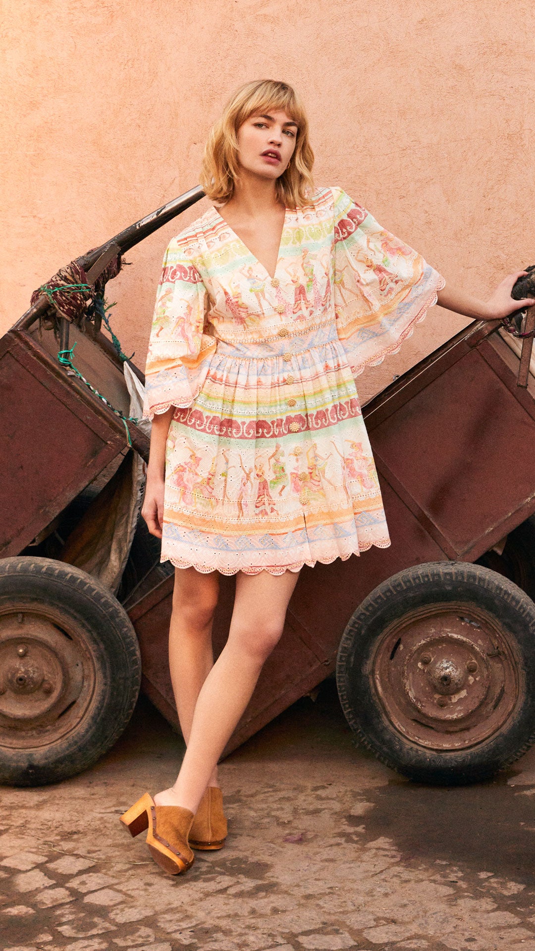model wears Hayley Menzies dancing girl dress