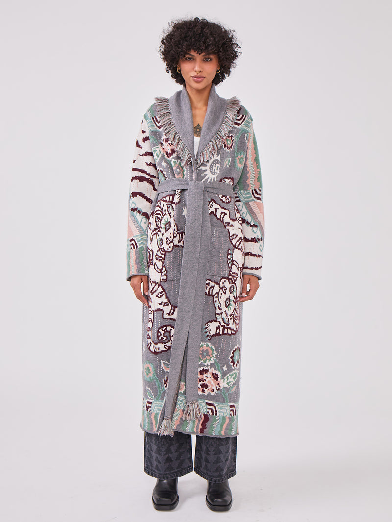 Tibetan Tiger Merino Duster Grey