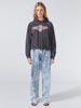 Dylan Printed Embellished Hoodie Acid Wash