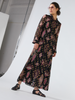 Dylan Lurex Maxi Shirt Dress Black