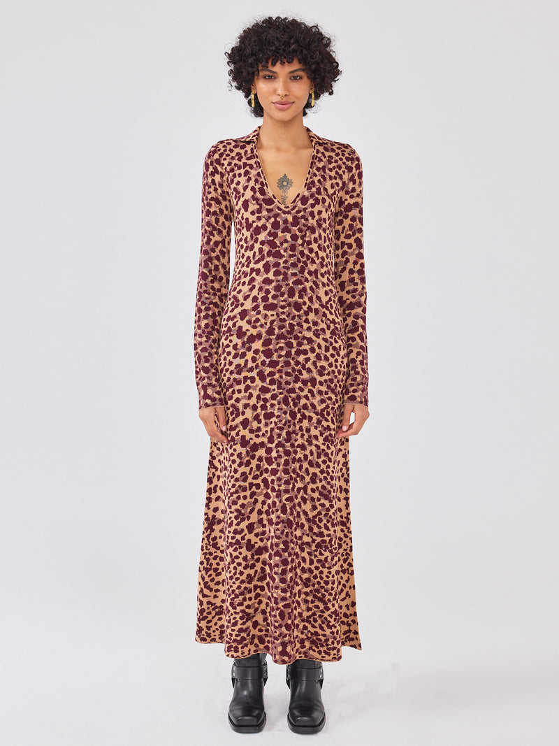 Jerry Silk Blend Knitted Dress Natural