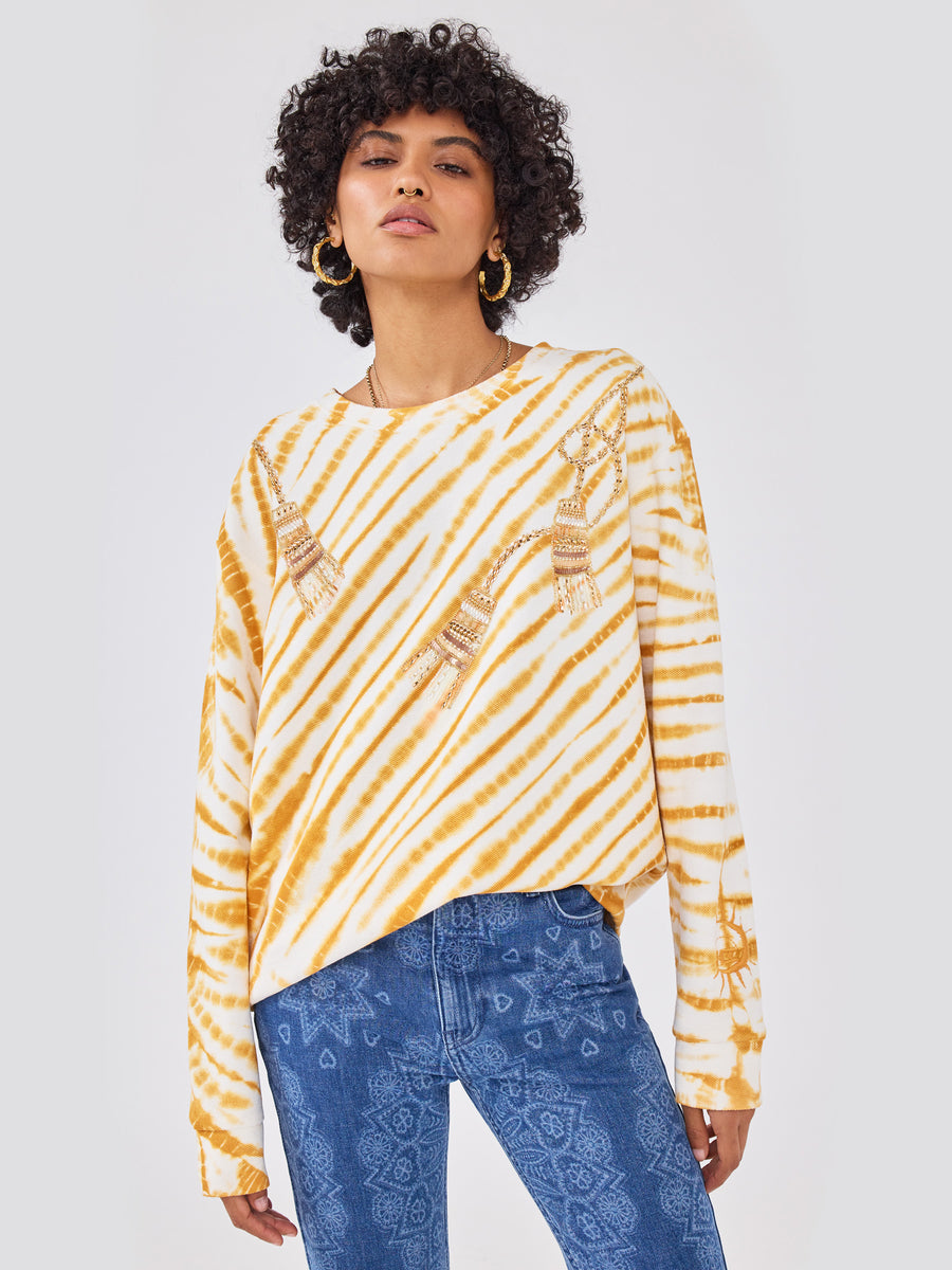 Janis Sweatshirt Tie Dye Ochre