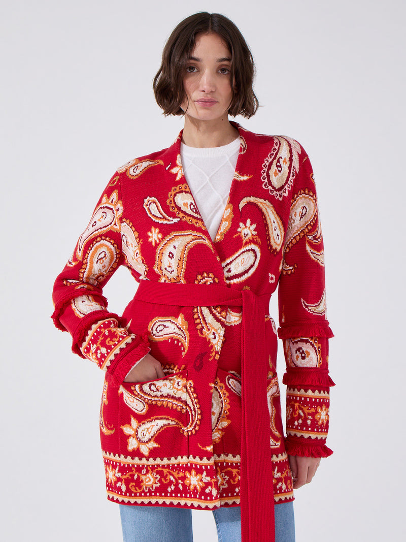 Jimi Cardigan Red