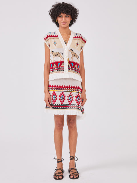 Nomadic Tapestry Skirt Cream