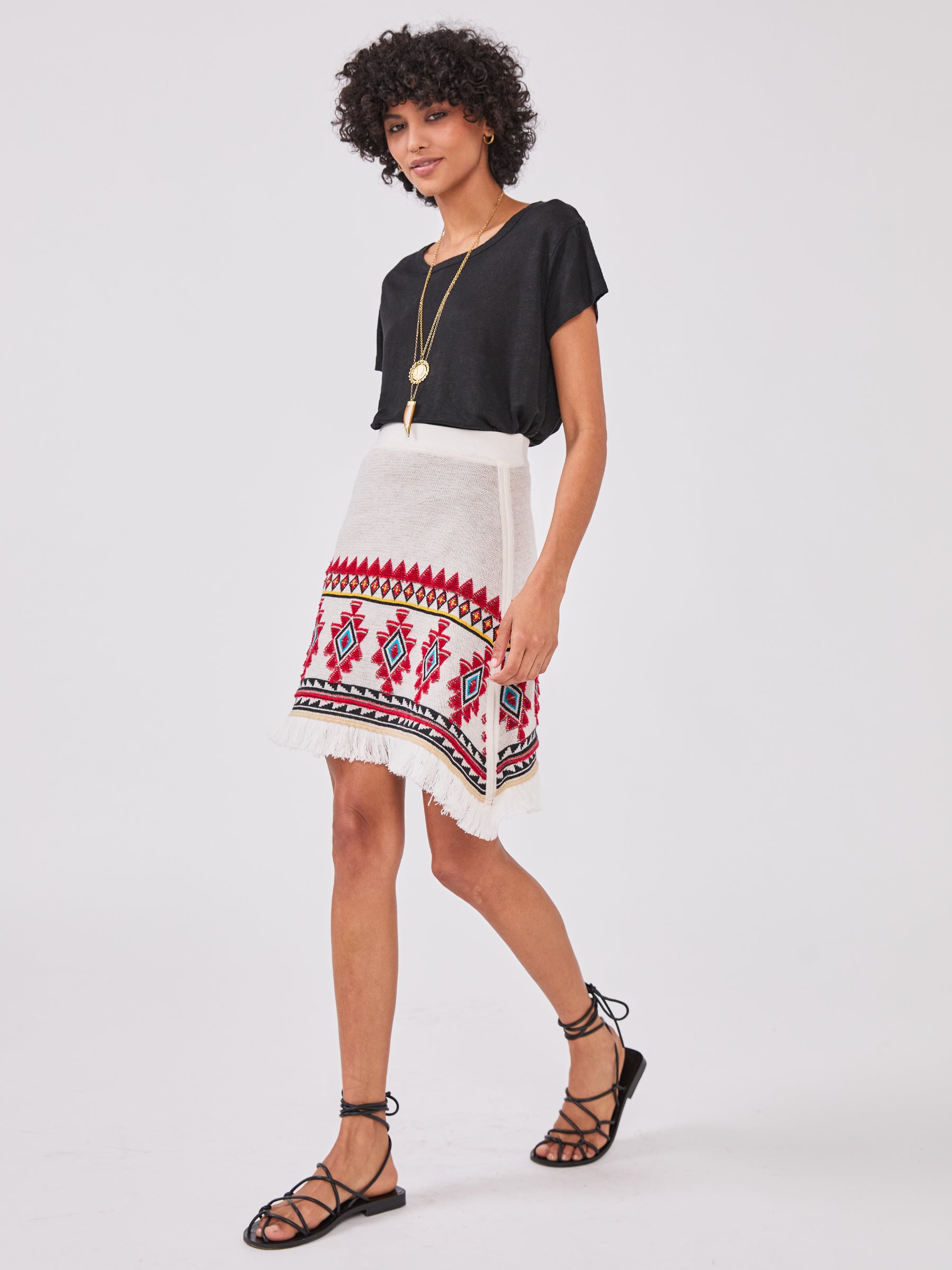 Nomadic Tapestry Skirt Cream